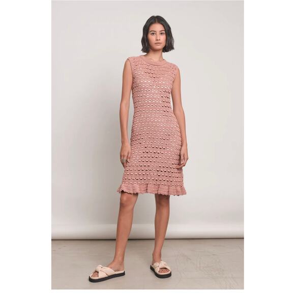 Eleven Six Remi Crochet Shift Dress NEW Rosa Pink - Picture 1 of 9